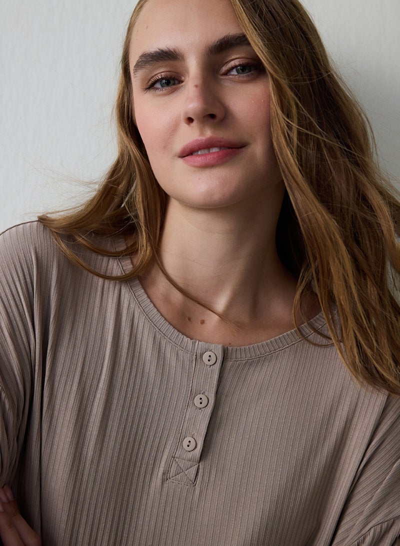 بنتي طقم بيجامة بأكمام طويلة ورقبة دائرية - Image 3